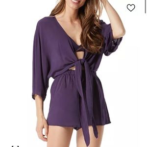 Women's Convertible Tie Romper Cover-Up